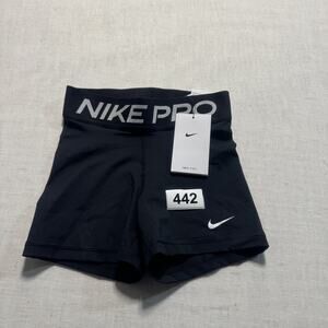 Nike Pro Women's 3" Training Shorts Sz XXS Black Brand New